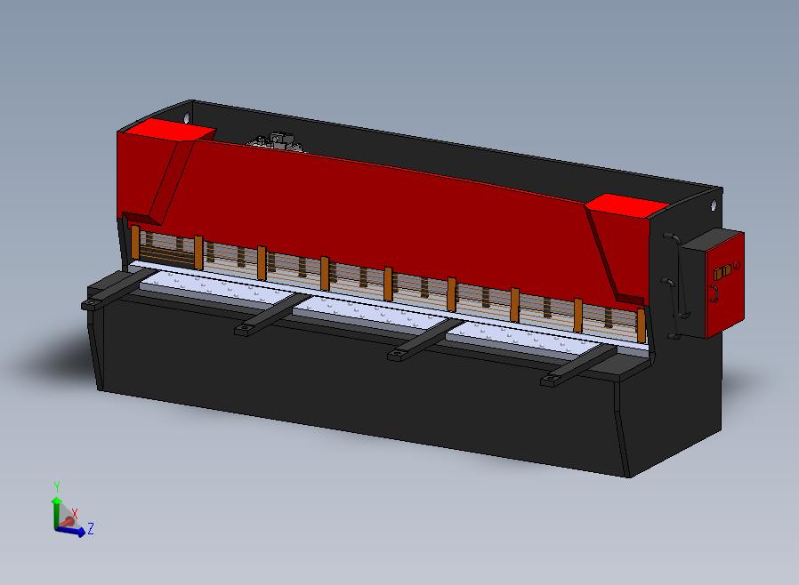 B06-QC12Y-8X3200液压摆式剪板机主视图