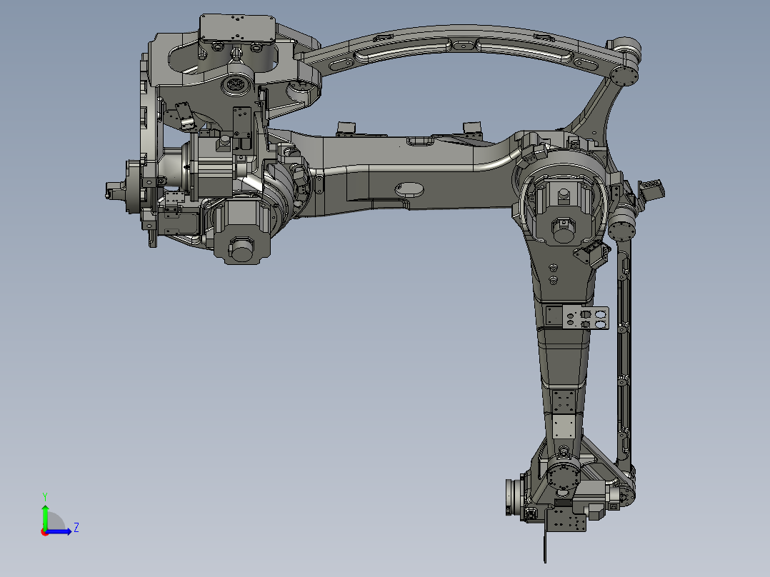 那智机器人nachi lp130 180 210 palletizer robot 4axis STP X_T左视图