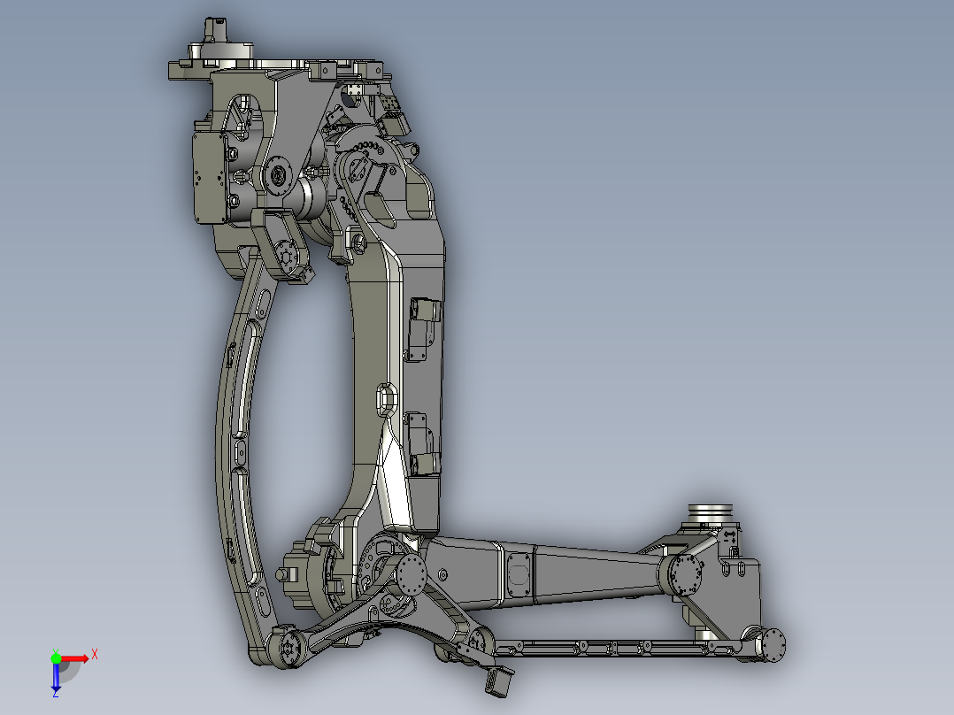 那智机器人nachi lp130 180 210 palletizer robot 4axis STP X_T俯视图