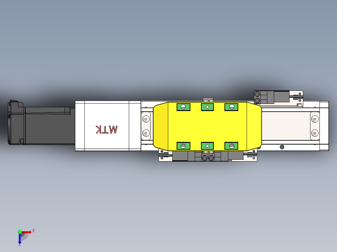 GTH内嵌丝杆全封闭GTH5-BC-100W俯视图