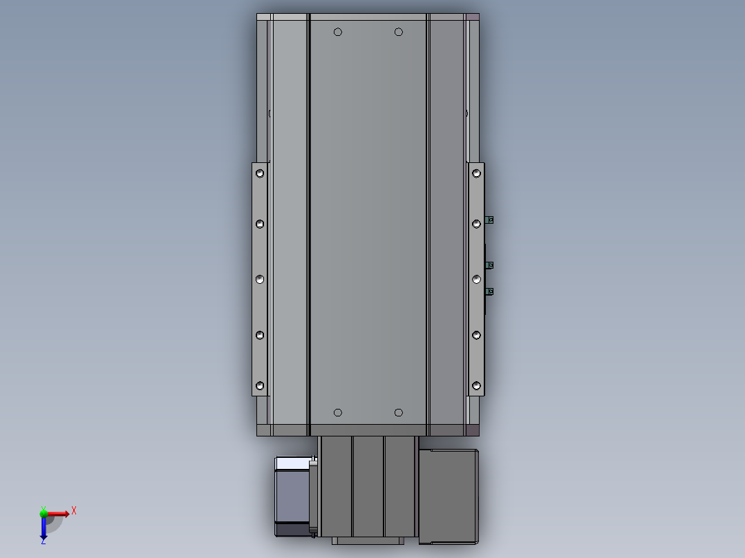 MTB同步带半封闭MTB22M-RD-750W俯视图