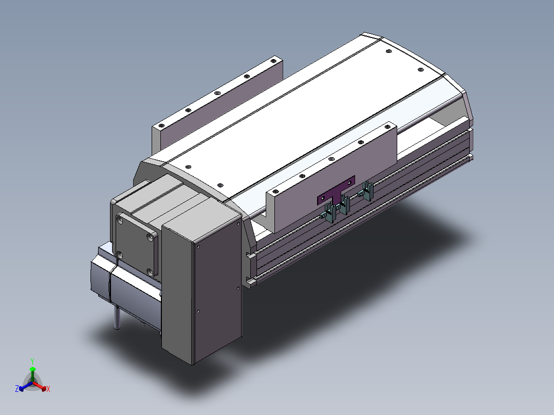 MTB同步带半封闭MTB22M-RD-750W正等轴测图