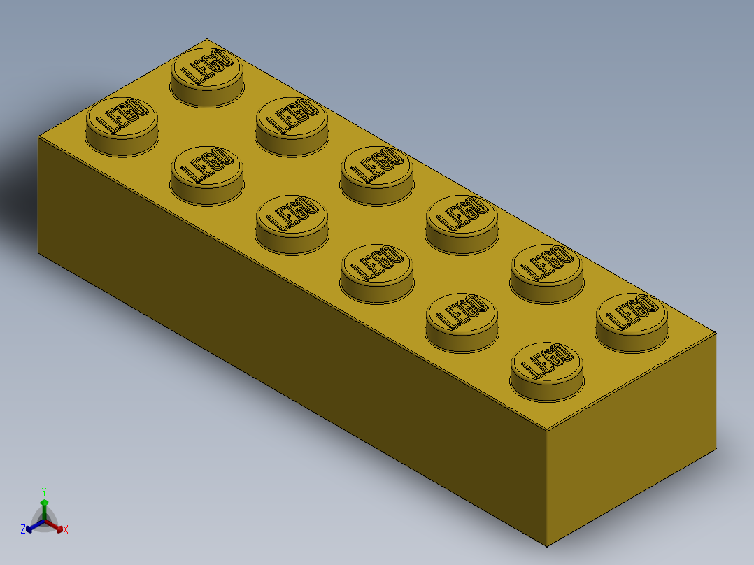 乐高套装 4421基本积木-4181143 - 2456 - 44237 Bright Yellow Brick 2 x 6.SLDPRT