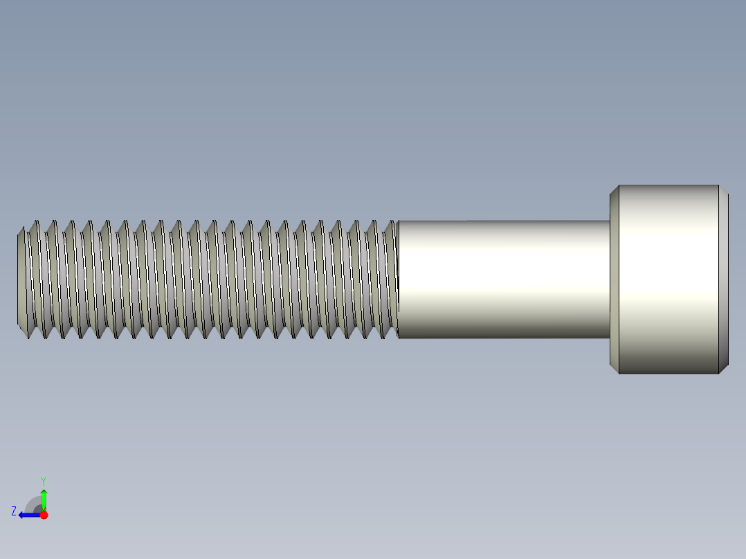 SH标准的M10螺丝螺栓右视图