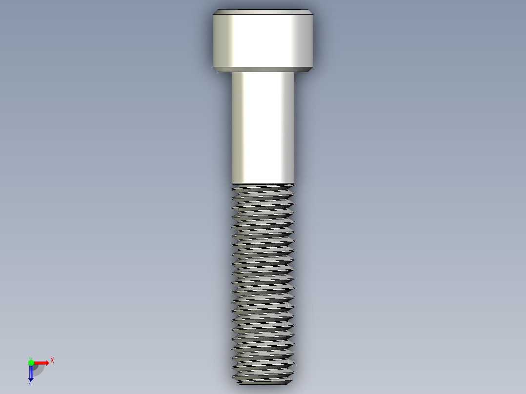 SH标准的M10螺丝螺栓俯视图