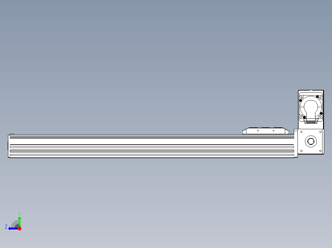 同步带全封闭直线模组TPA-HCB-85D-90-L550-RU-Y-P20-N3右视图
