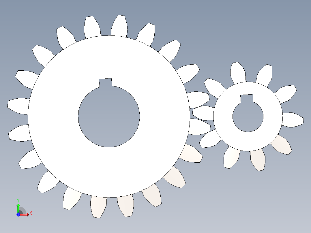 齿轮啮合 (118)前视图