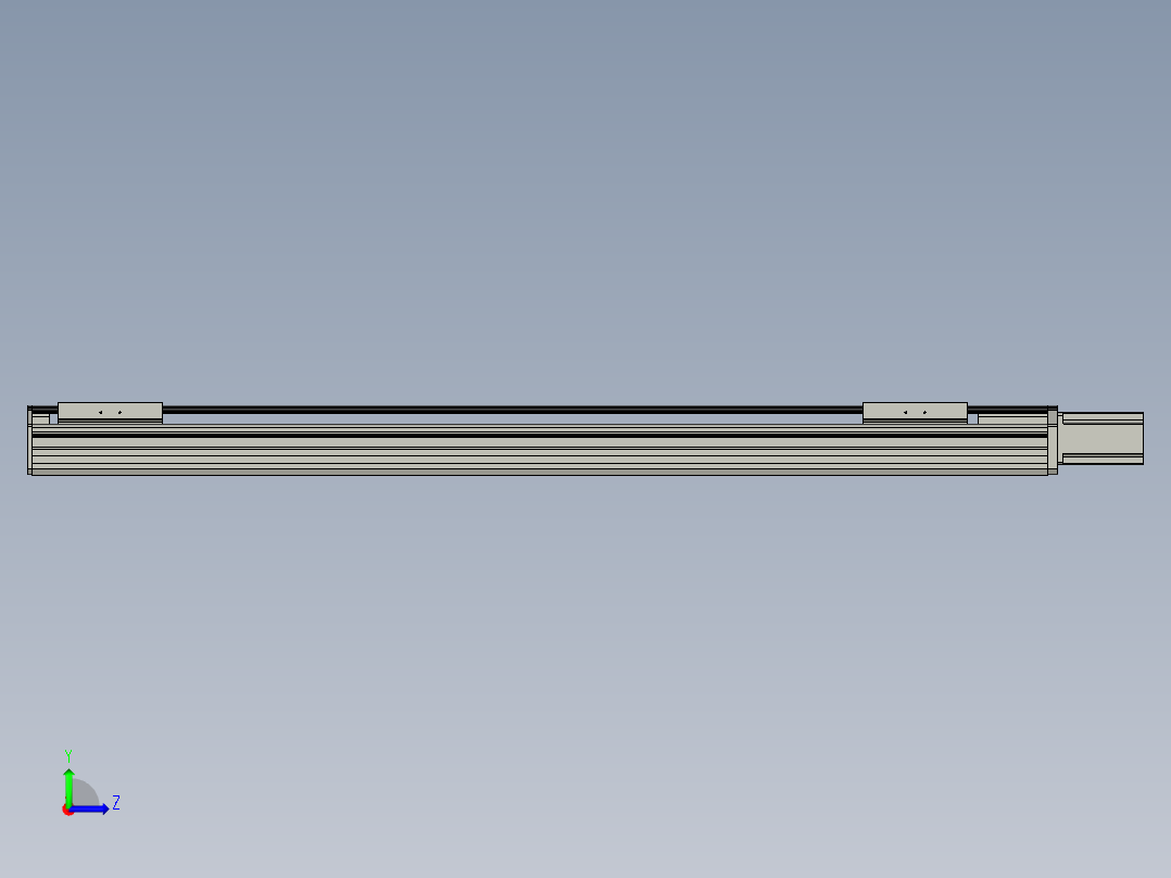 直线模组WG-LHA12-S900-M设计图纸左视图