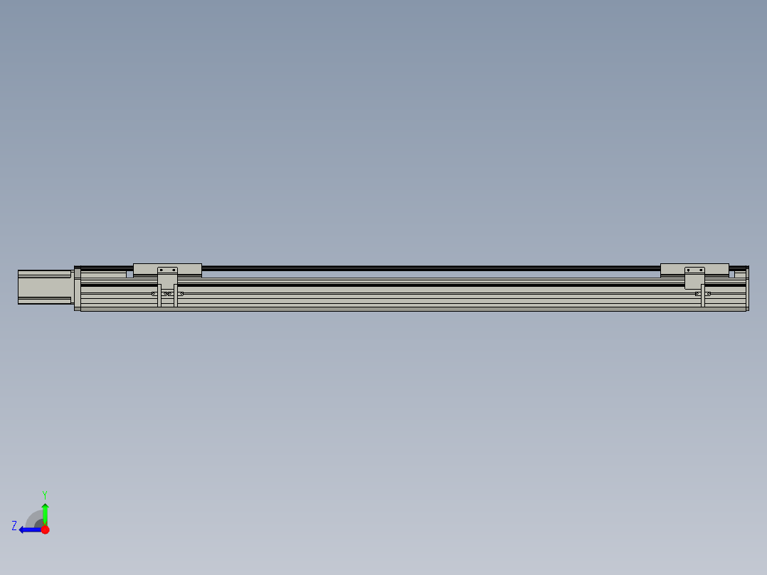 直线模组WG-LHA12-S900-M设计图纸右视图
