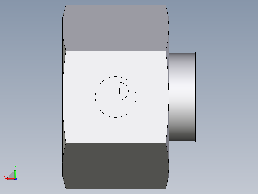 卡套式工业通用硬管接头EO_Blanking_plug_with_nut_for_cones_VKAM20SCF后视图