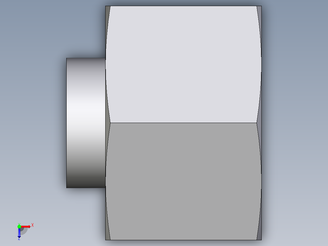卡套式工业通用硬管接头EO_Blanking_plug_with_nut_for_cones_VKAM20SCF俯视图