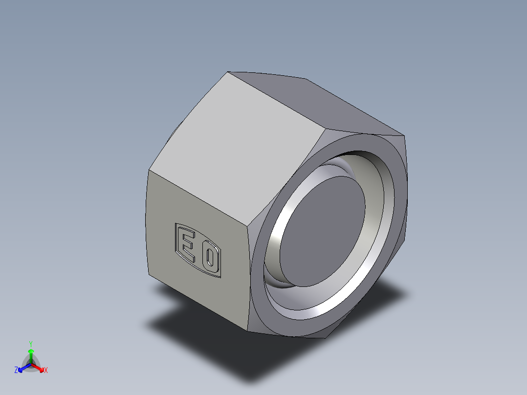 卡套式工业通用硬管接头EO_Blanking_plug_with_nut_for_cones_VKAM20SCF正等轴测图