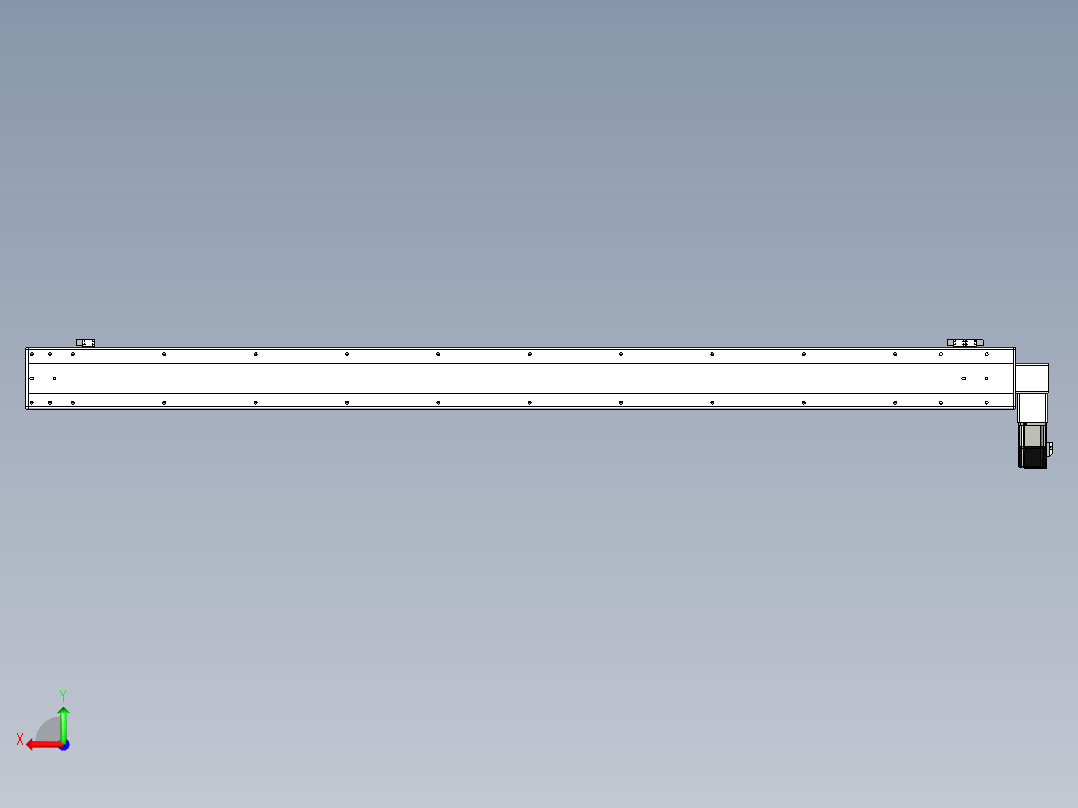 同步带滑台-半封闭B13-L90-S1900-L-P40-D3后视图