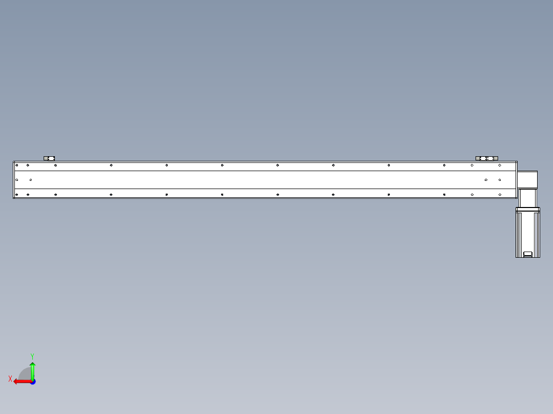 同步带滑台-半封闭B13-L90-S1550-L-Z86-D3后视图