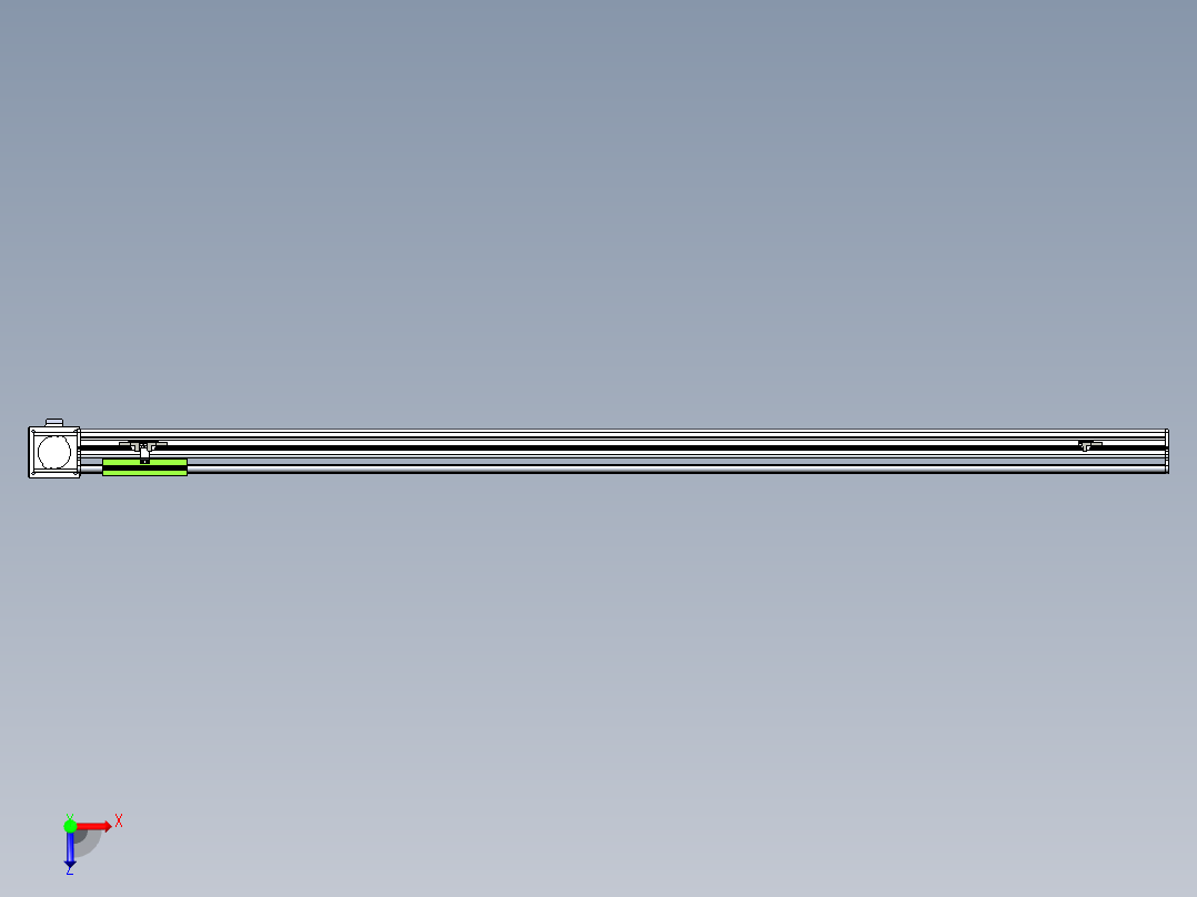 同步带滑台-半封闭B13-L90-S1550-L-Z86-D3俯视图
