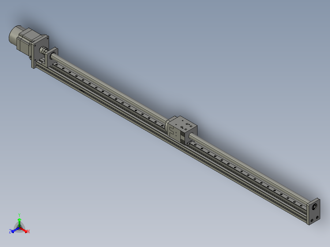 模组FSK40-L10C7-BC-B57-900行程（B57刹车电机）正等轴测图