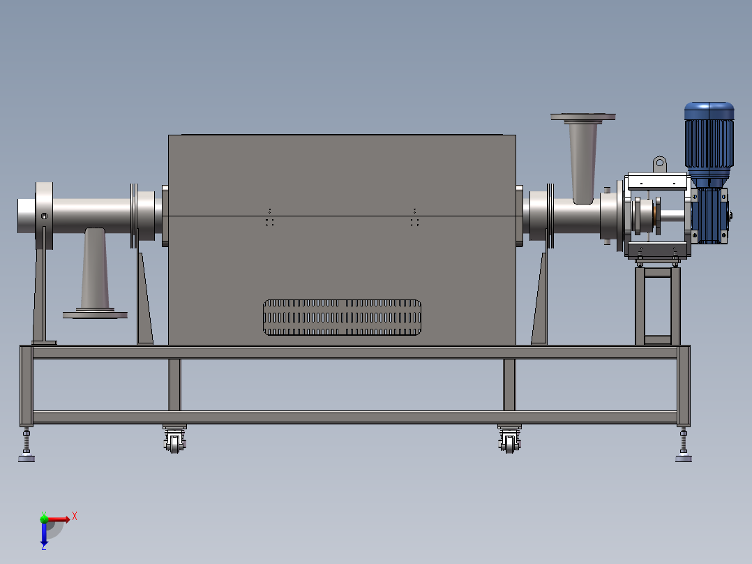 碳酸钙粉体传输搅拌反应器（sw19可编辑+工程图）俯视图