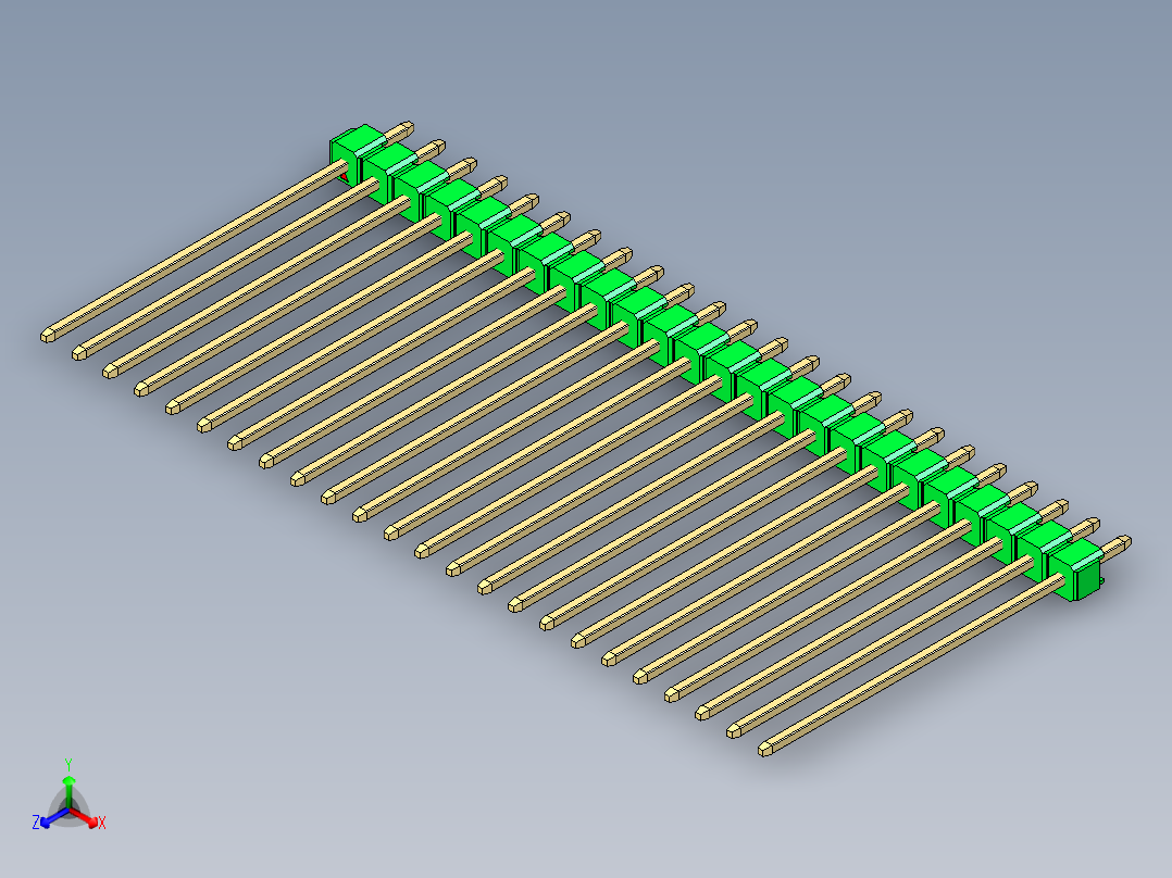 彩色公头100mil（2.54mm）系列-DS1021_green_1x24p_100mil_Type43_rev1.0