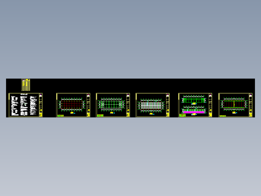 18米X50米钢结构工程CAD
