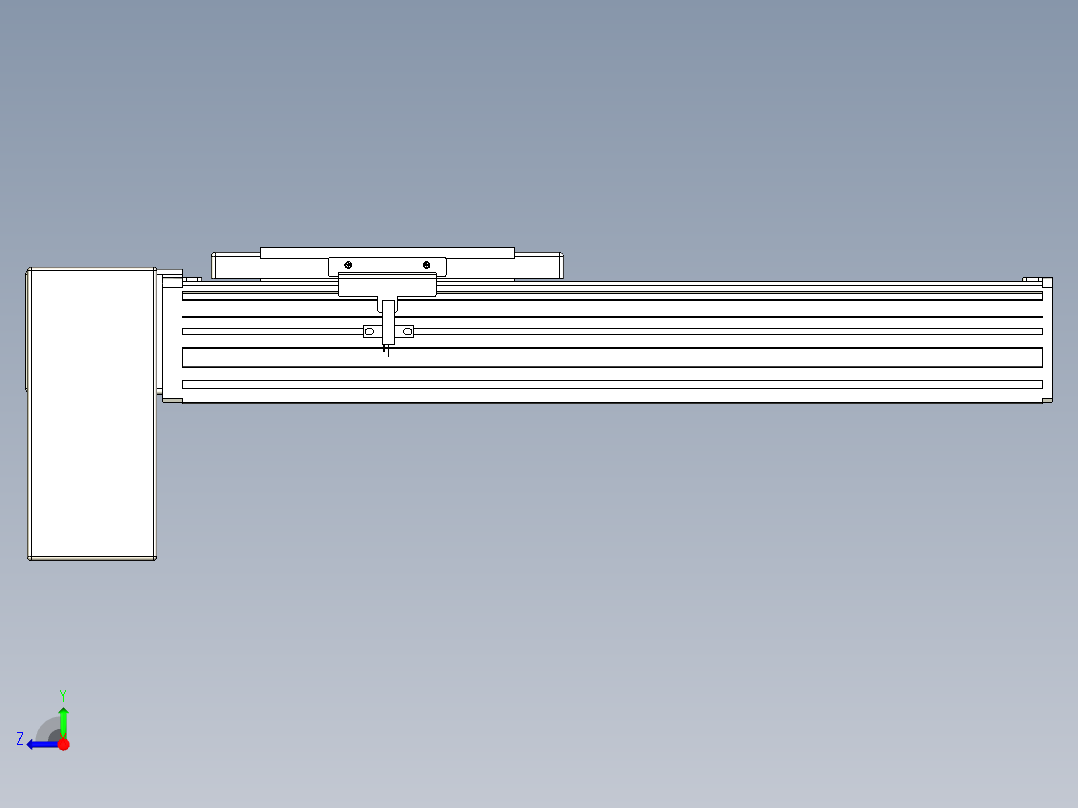 同步带全封闭直线模组TPA-HCB-14D-120-L200-RP-C-P40-N3右视图
