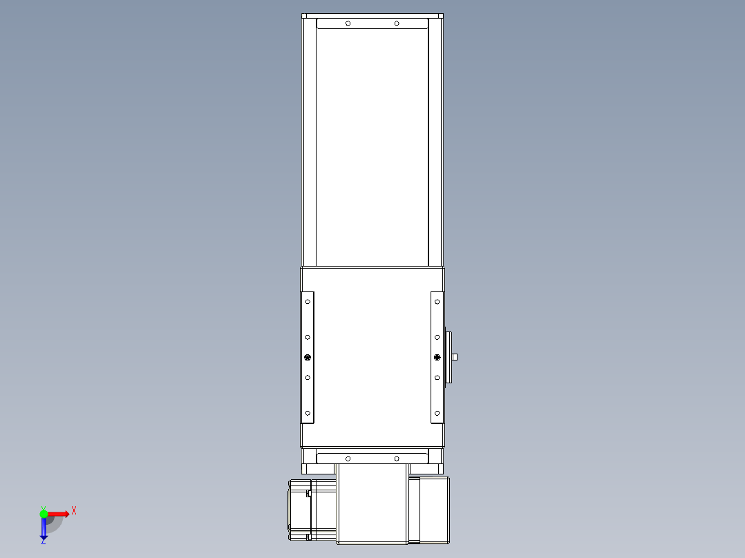 同步带全封闭直线模组TPA-HCB-14D-120-L200-RP-C-P40-N3俯视图