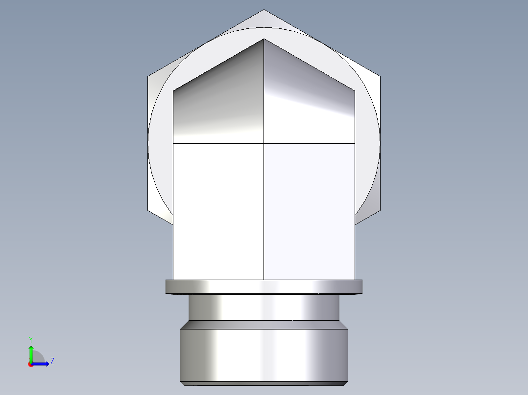 卡套式工业通用硬管接头EO_Male_stud_elbow_WE25SRCF左视图