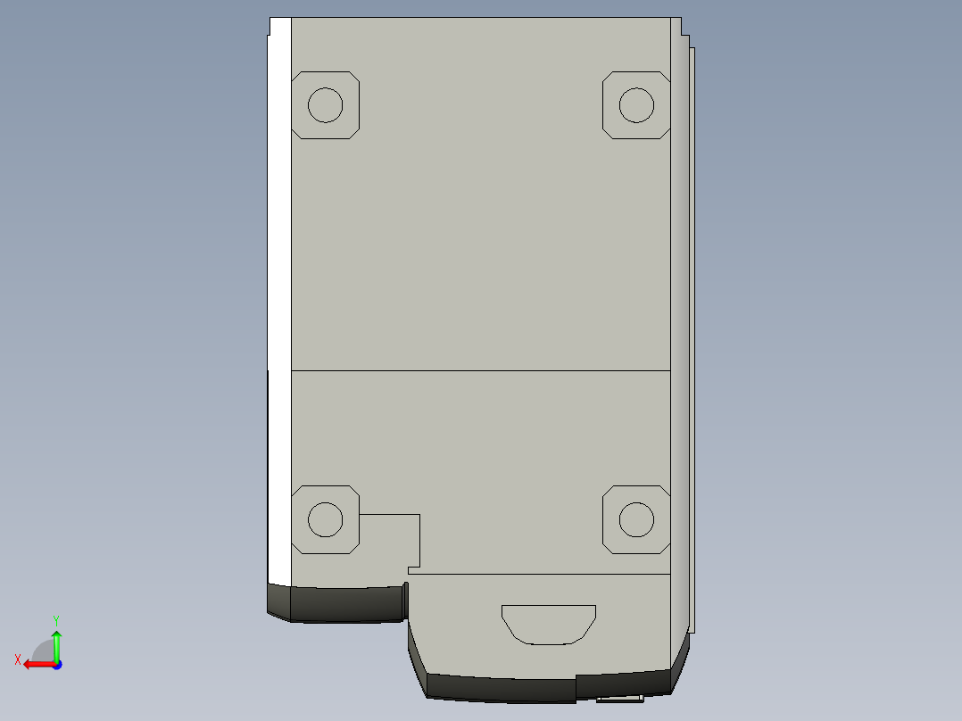基恩士CV-3001_3501_kc图纸模型后视图