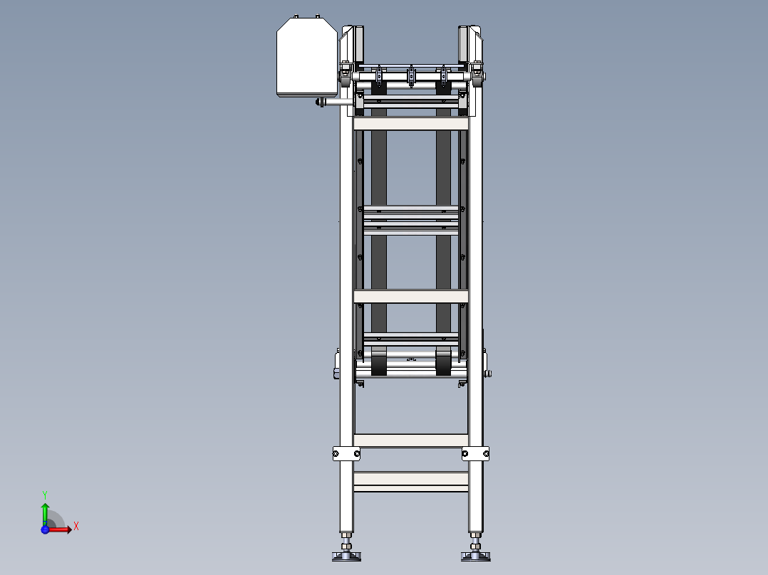Z字提升输送机前视图