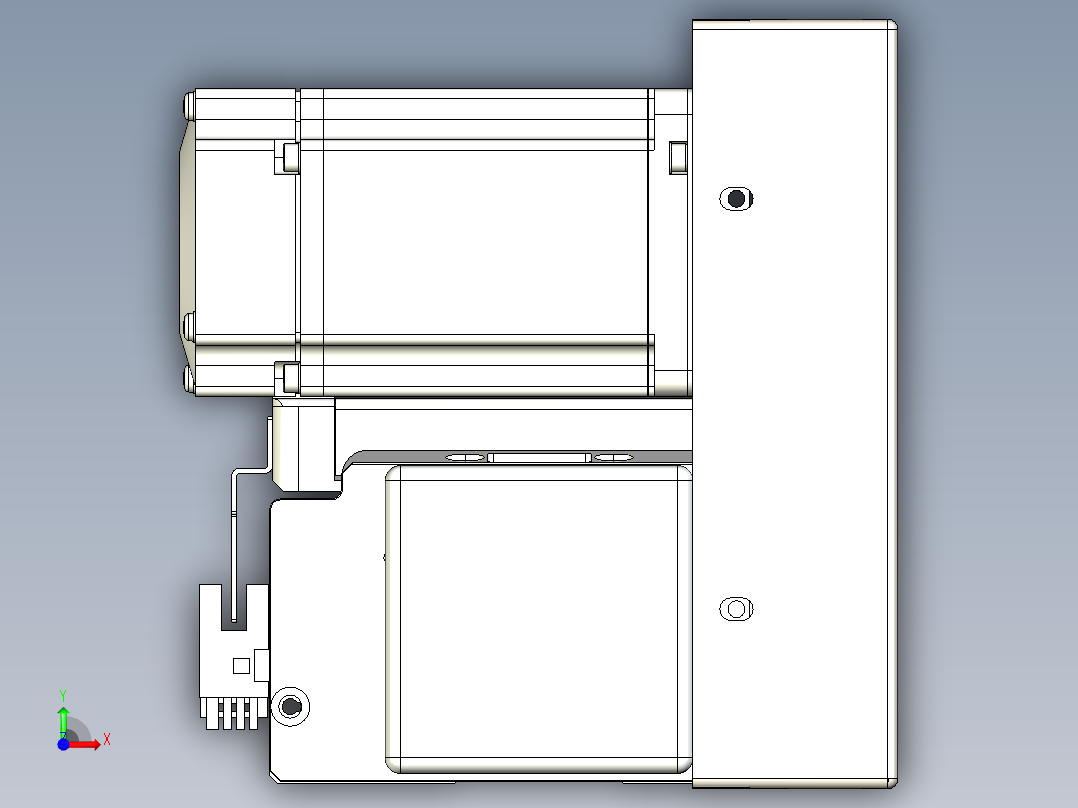 同步带全封闭直线模组TPA-HCB-105D-90-L2950-RU-C-P20-N3前视图