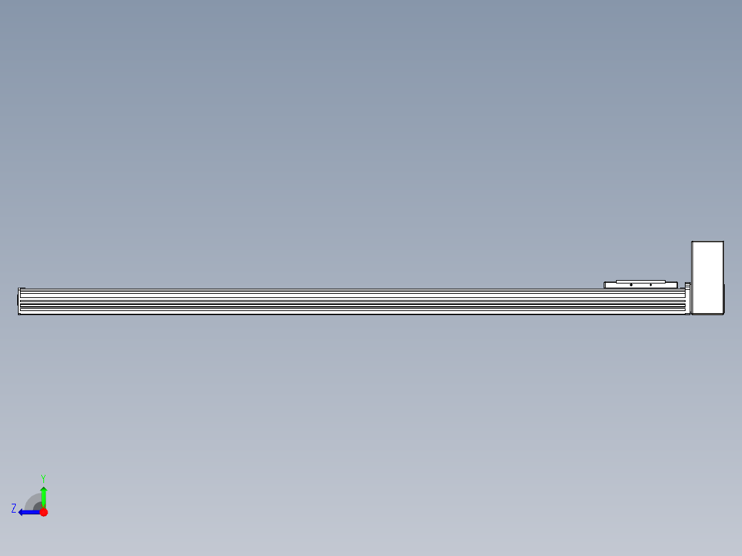 同步带全封闭直线模组TPA-HCB-110D-90-L1150-LU-Y-P40-N3右视图