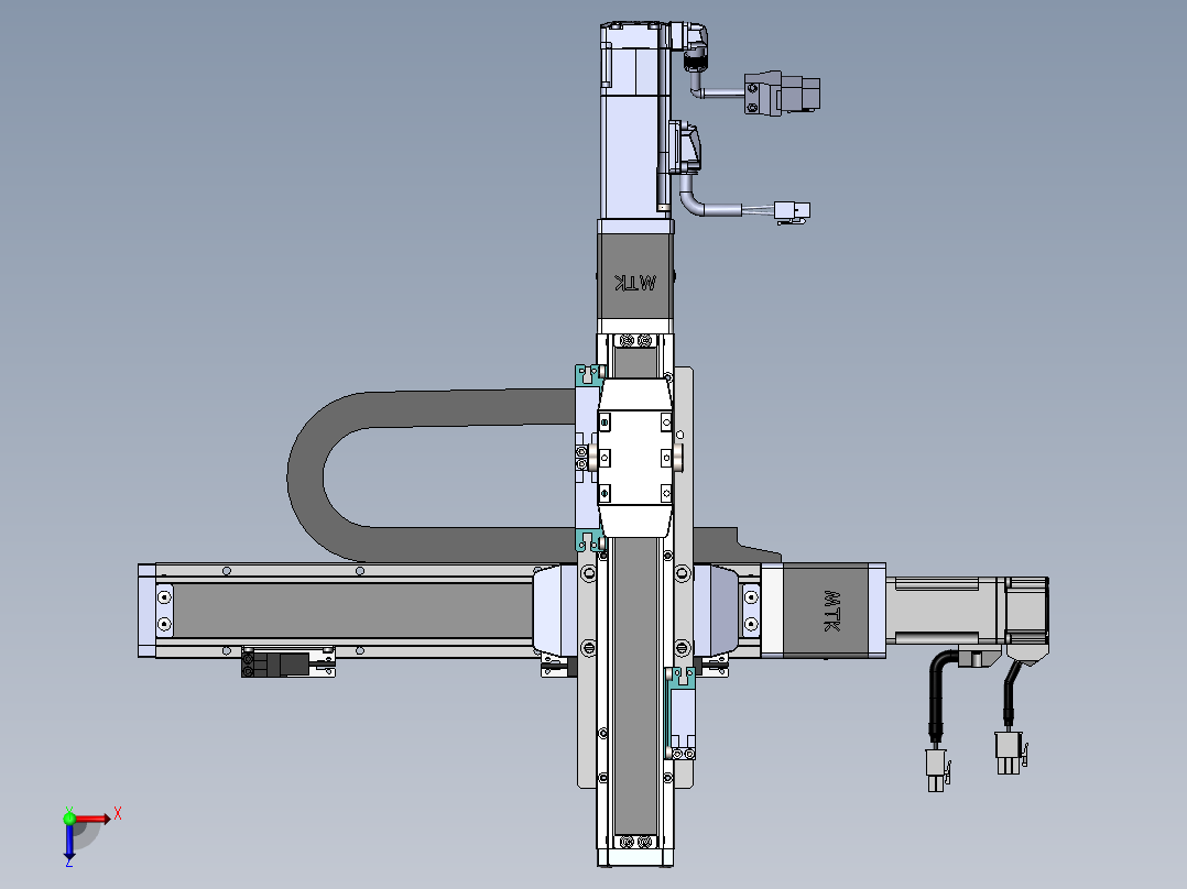 内嵌直交机械手XYG系列XYG210-F3俯视图