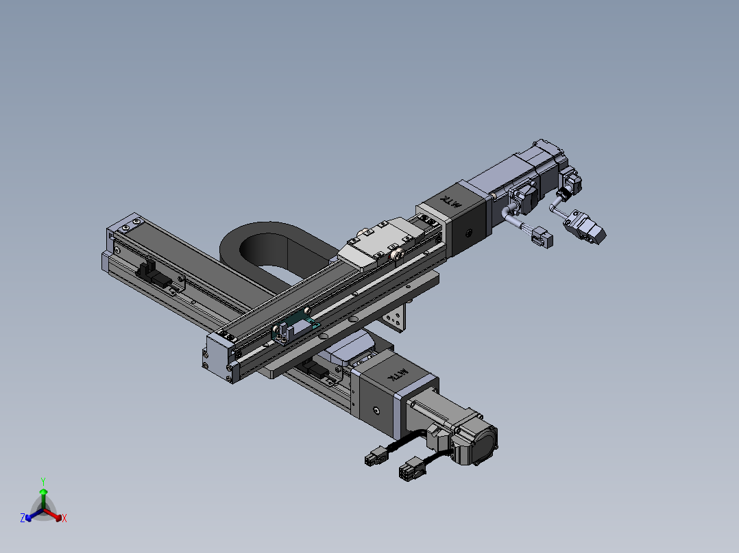 内嵌直交机械手XYG系列XYG210-F3正等轴测图