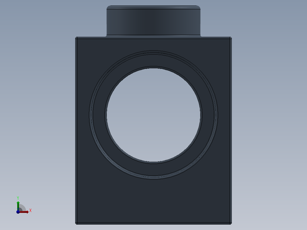 乐高机械组积木（横梁）-4162032 - 6541 Sand Blue Brick 1 x 1 with Hole前视图