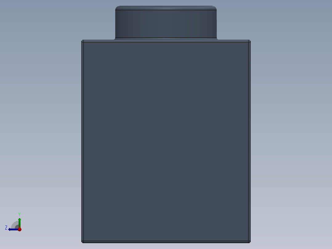 乐高机械组积木（横梁）-4162032 - 6541 Sand Blue Brick 1 x 1 with Hole右视图