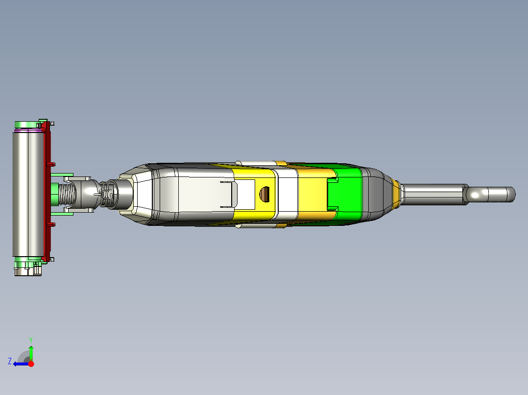 M197-家用手持洗地机-吸尘洗地一体机stp右视图