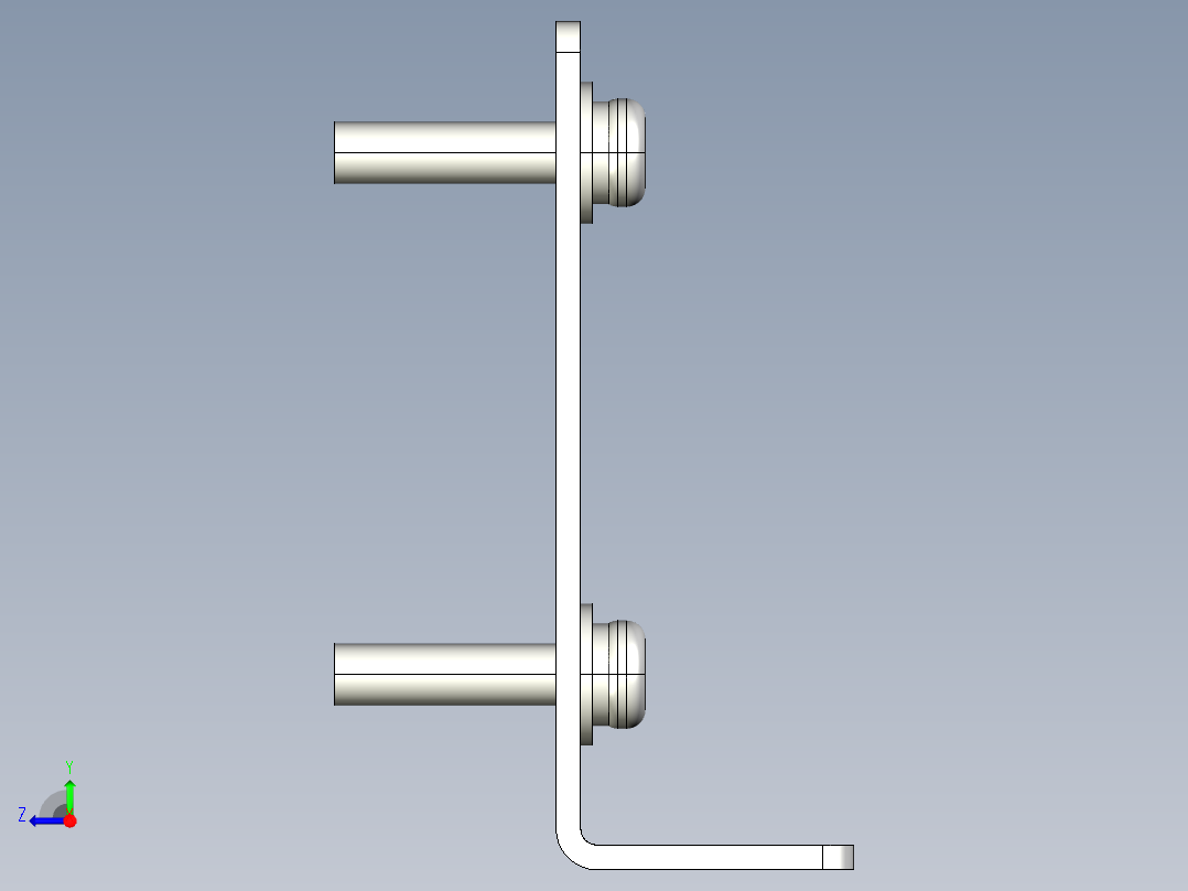 基恩士PZ-B01A_kc图纸模型右视图