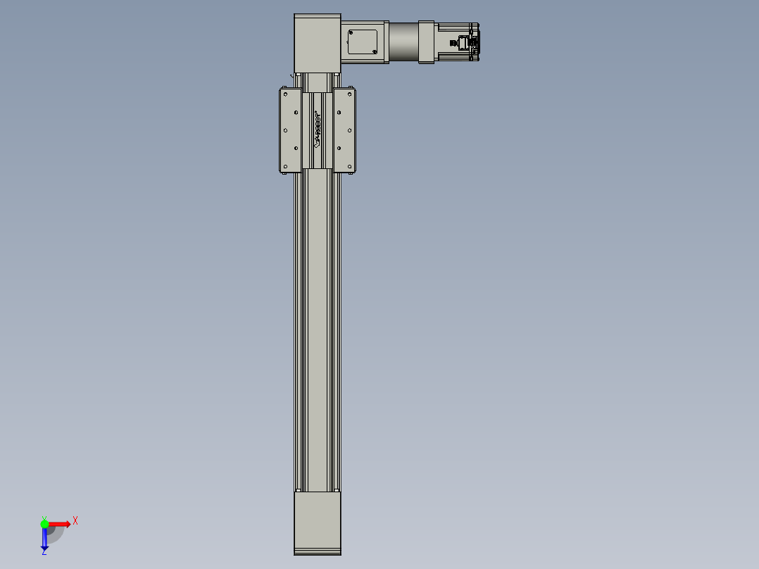 威洛博直线电机模组EB10-L224-S650-R-ZP75-MS3-5K俯视图