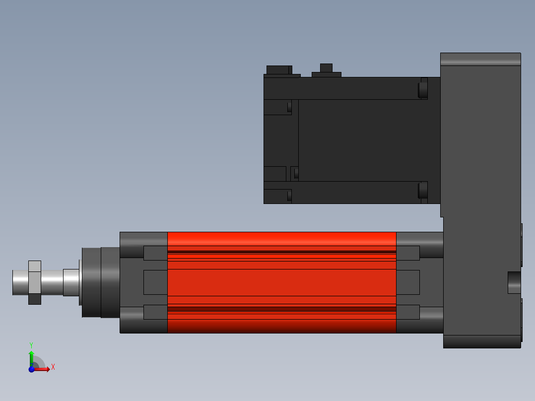 电动缸MES50-P-750W前视图
