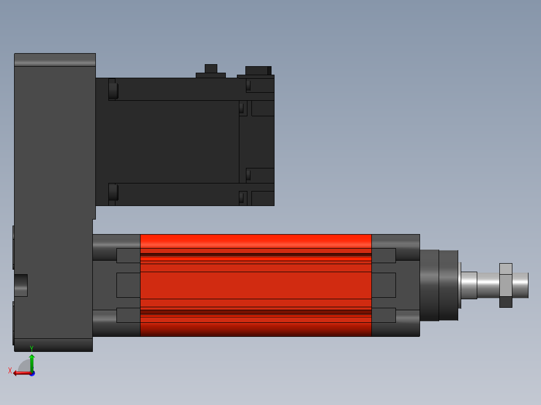 电动缸MES50-P-750W后视图
