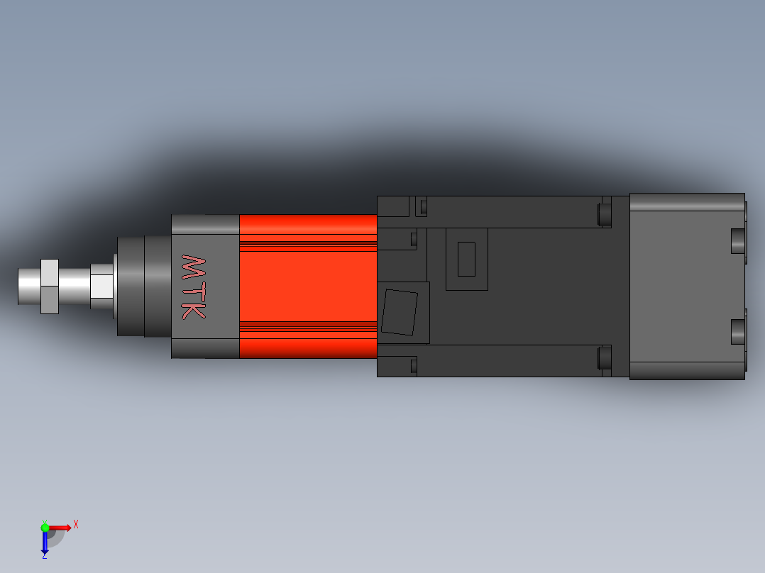 电动缸MES50-P-750W俯视图