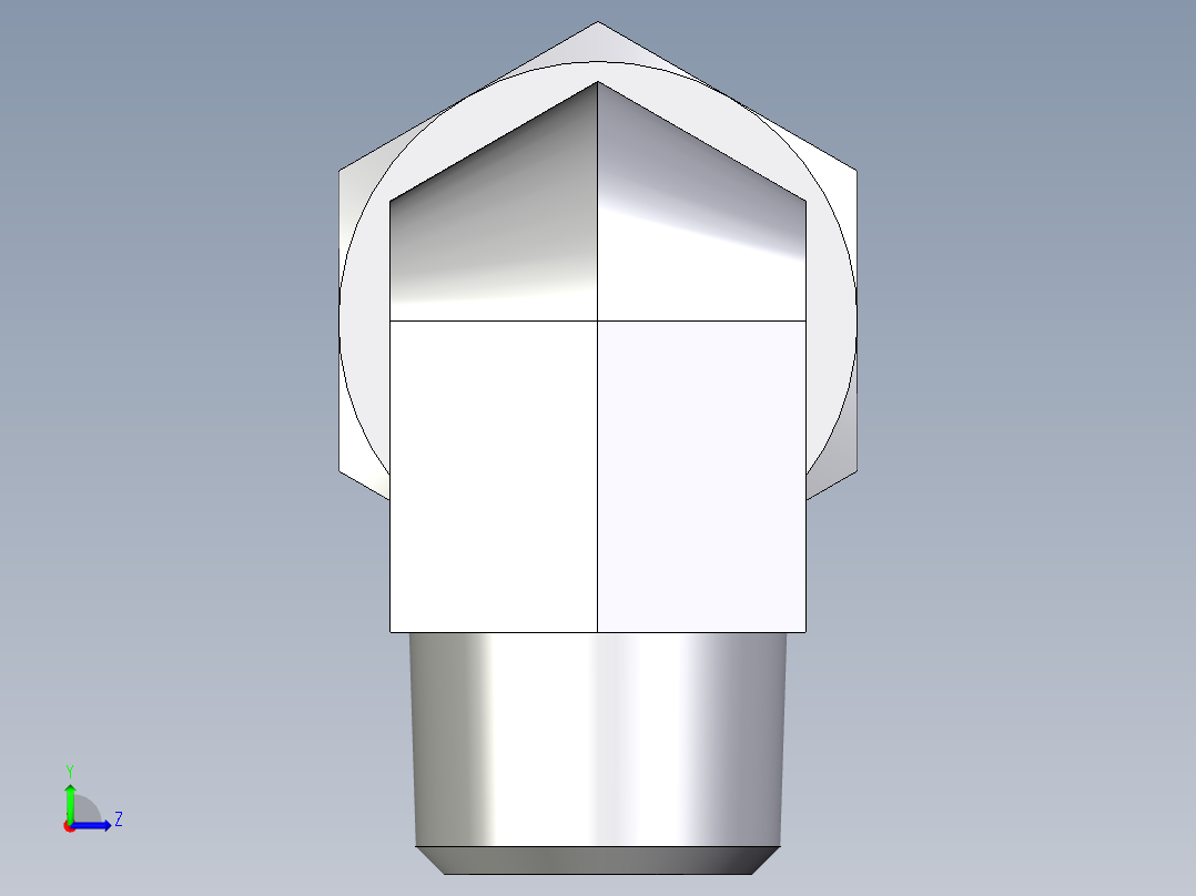 卡套式工业通用硬管接头EO_Male_stud_elbow_WE16SRCF左视图