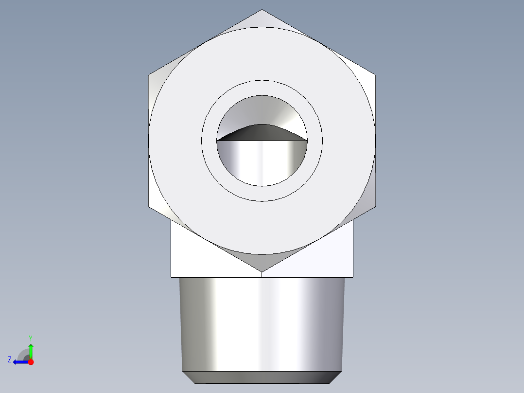 卡套式工业通用硬管接头EO_Male_stud_elbow_WE16SRCF右视图