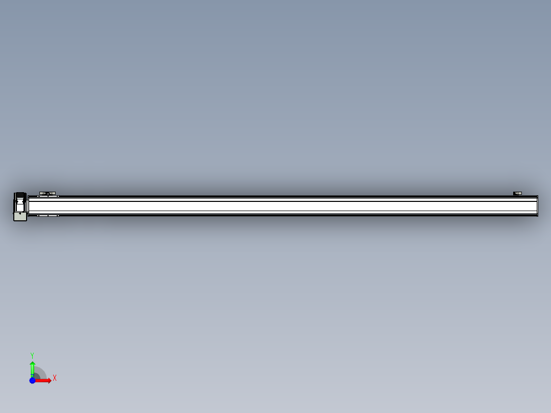 同步带滑台-半封闭B10H-L45-S2300-LU-P40-D3前视图