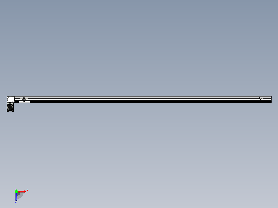 同步带滑台-半封闭B10H-L45-S2300-LU-P40-D3俯视图