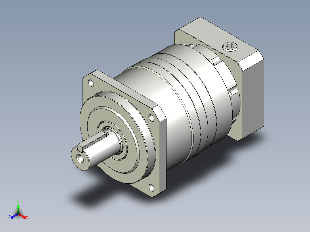 多摩川行星减速机TB-090-L2-19DC19正等轴测图