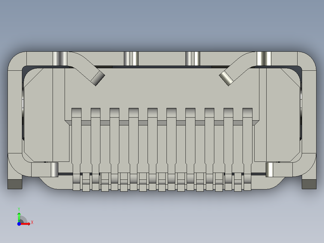 Micro HDMI（双向插入）前视图