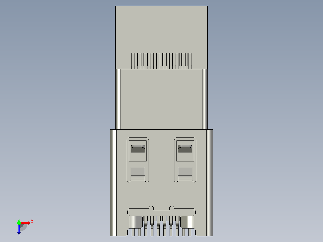 Micro HDMI（双向插入）俯视图