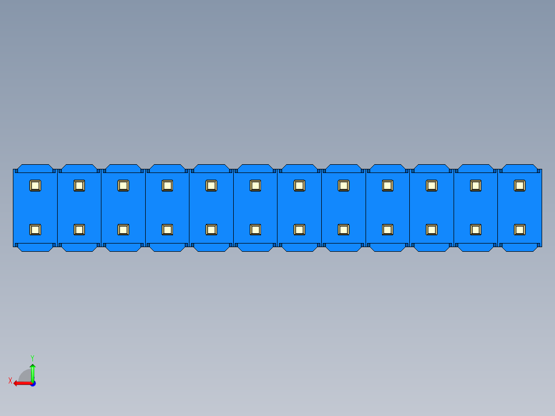 彩色公头100mil（2.54mm）系列-DS1021_blue_2x12p_100mil_Type43_rev1.0后视图