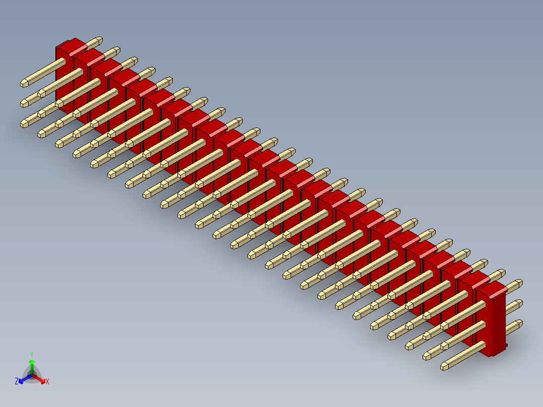 彩色公头100mil（2.54mm）系列-DS1021_red_3x25p_100mil_Type1_rev1.0