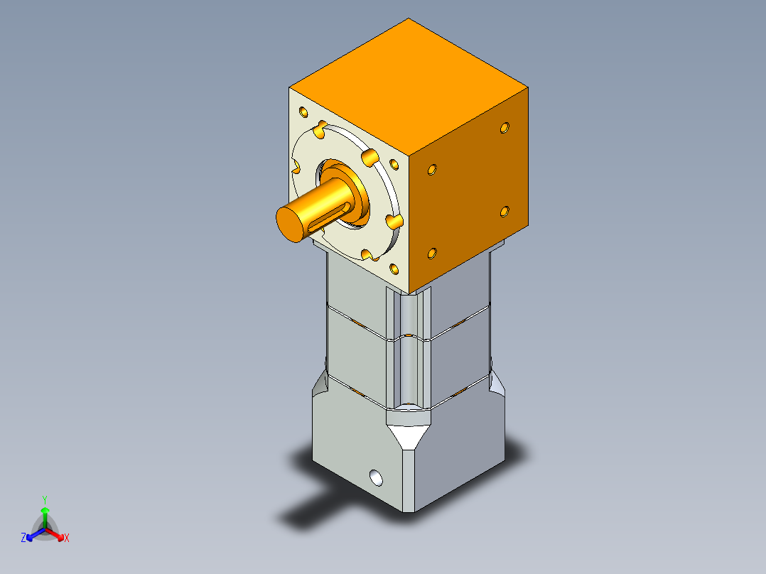 换向器PW70单轴 PGH60-L2 14-50-70-M4.stp正等轴测图